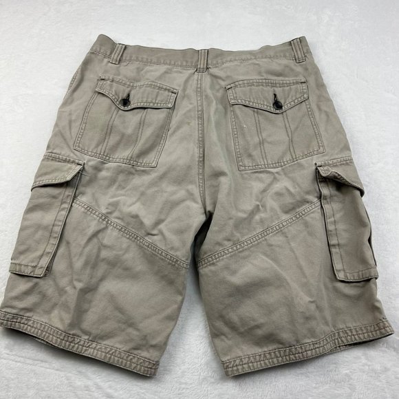 Anchor Blue Men Shorts 34 Outdoor Casual Cargo Chino Pockets‎ Gray - Picture 7 of 9